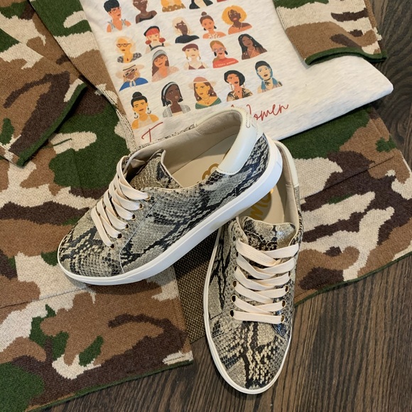 Sam Edelman snakeskin print sneakers - Picture 1 of 2